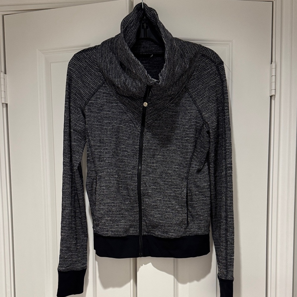 Lululemon Gray and Black cowl neck jacket